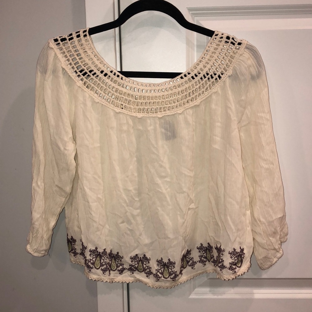 PacSun Crop flowy shirt